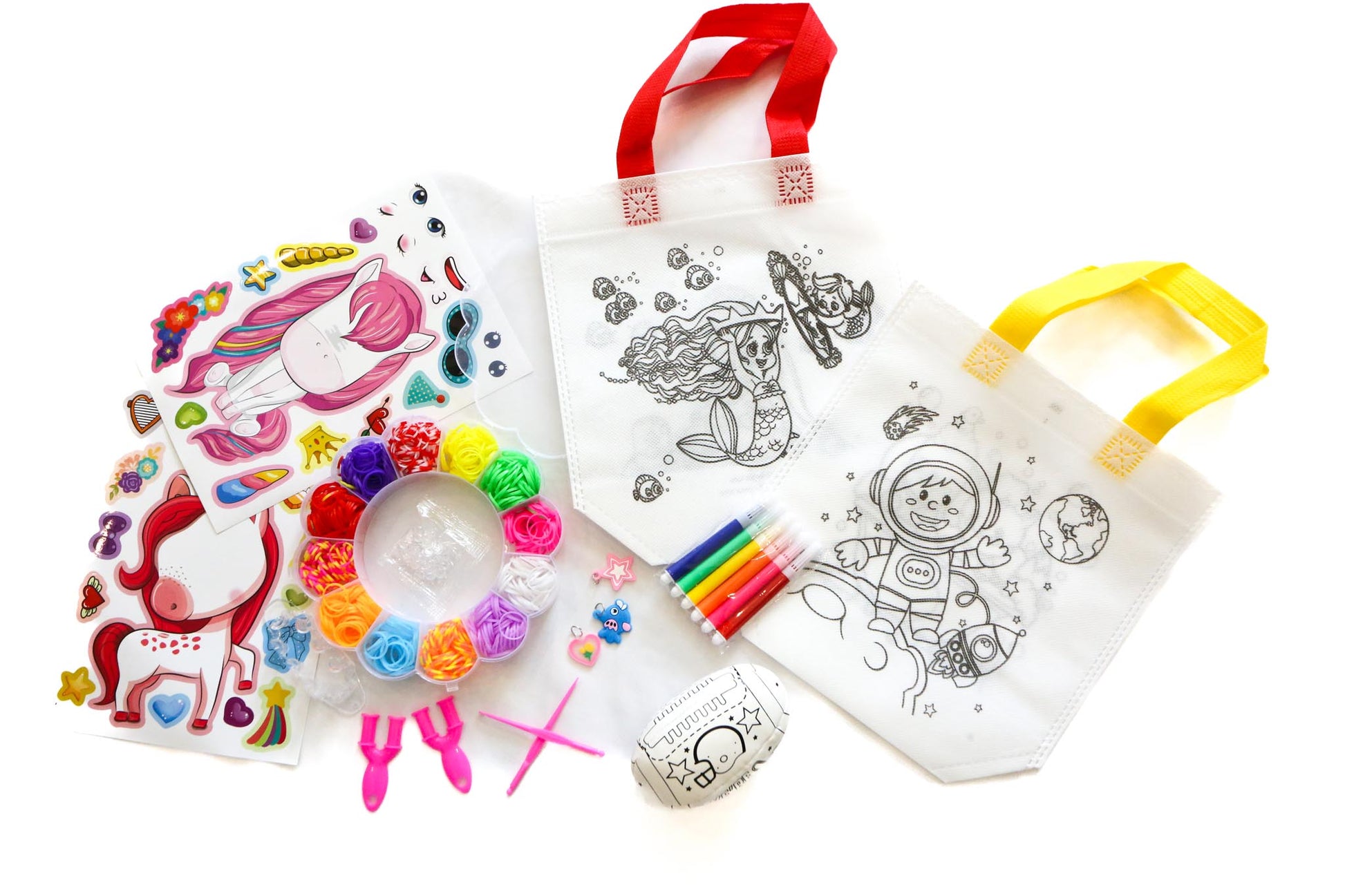 creative travel activity bags for kids, 6 to 7 educational travel activity sets for children - Paks4kidz